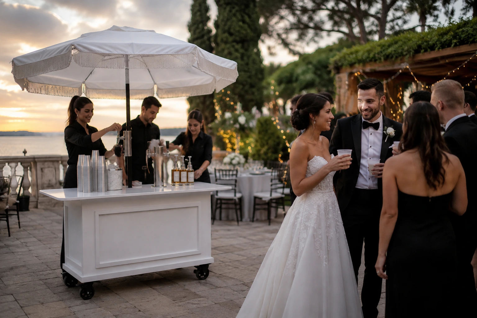 Wedding coffee cart — risk reversal
